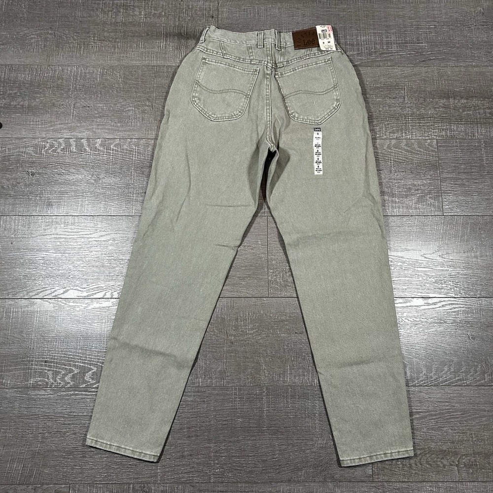 Vintage Lee Riveted Relaxed Fit Womens Jeans Size 8 M Sage Green NWT Tapered Leg